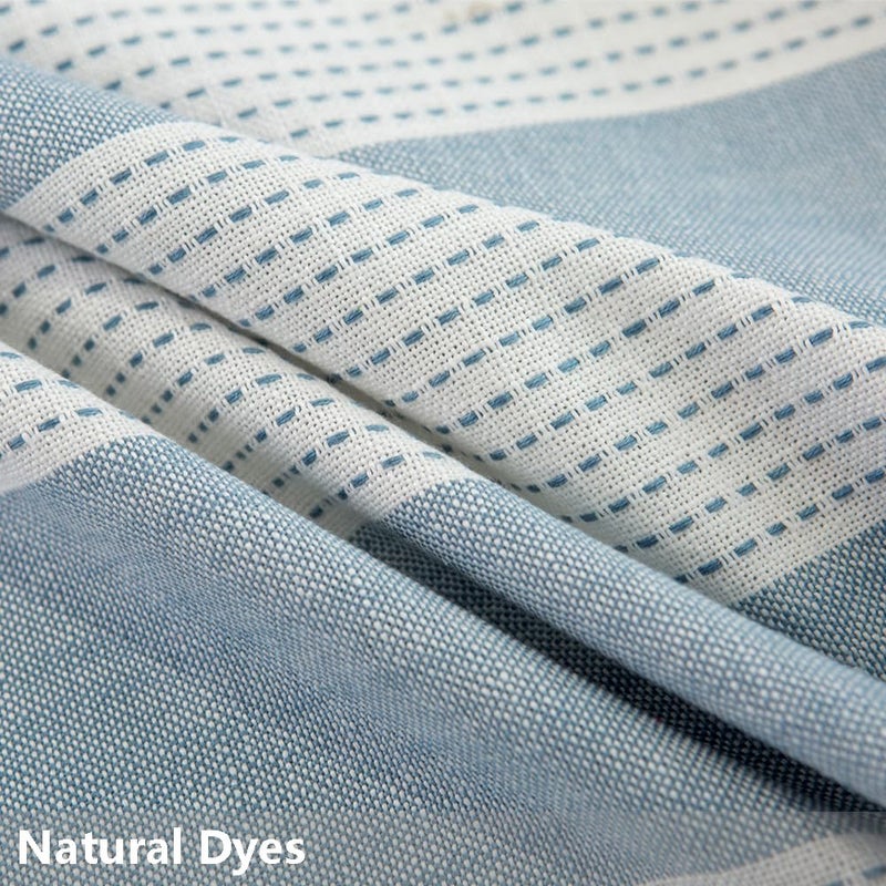TruDelve Blue and White Stripe Cloth Tablecloths 55 x 70 inch Table Cloth Rectangle Table Fabric Cotton Tablecloths for Rectangle Tables (70"x55", Blue) - Image 4
